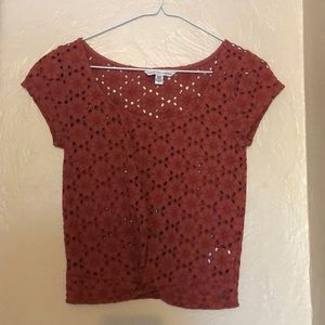 Maroon Crop Top